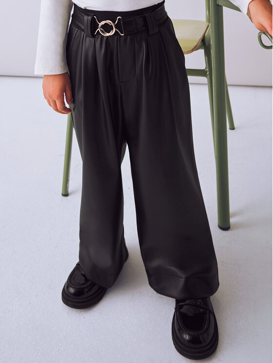 Mayoral Mayoral Pantaloni din imitație de piele 4574 Negru Regular Fit