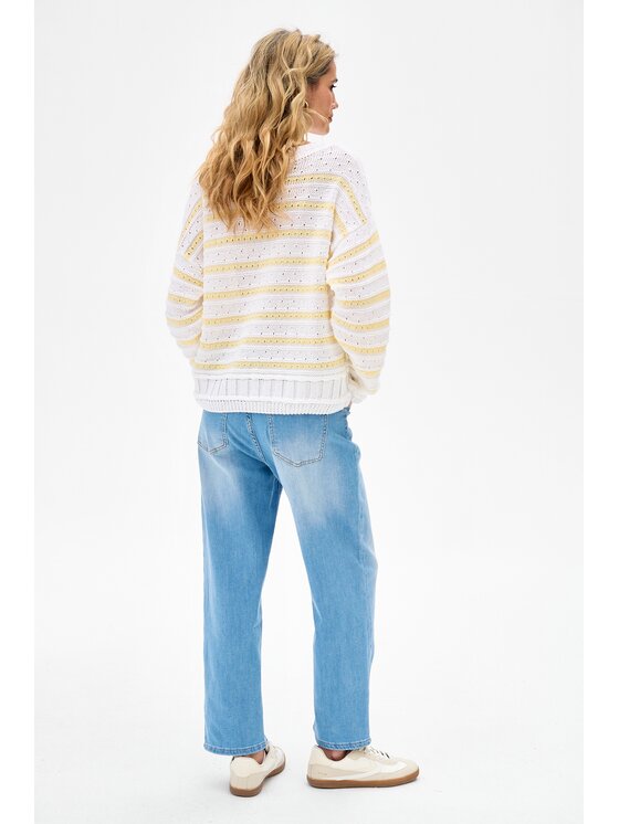 blue shadow blue shadow Sweter Kera Żółty Regular Fit
