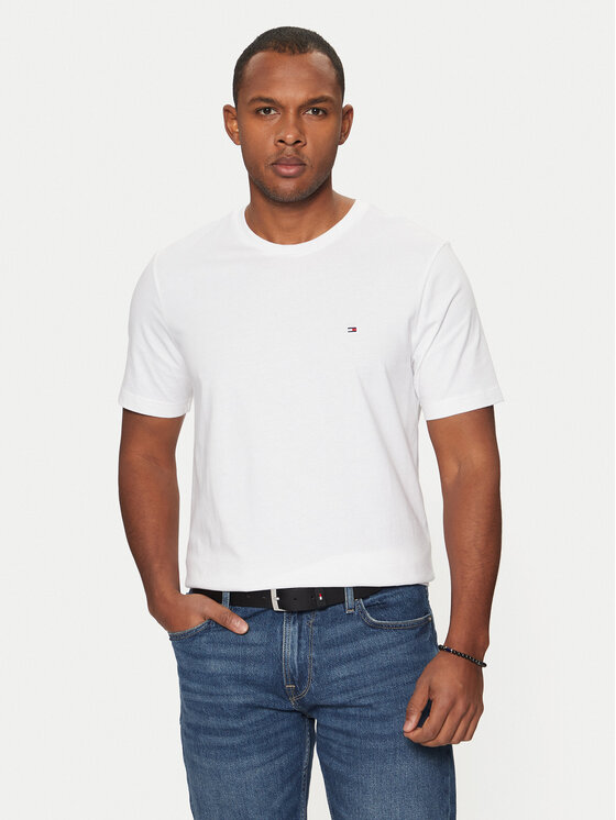 Tommy Hilfiger Tommy Hilfiger Tricou Essential MW0MW37267 Alb Regular Fit