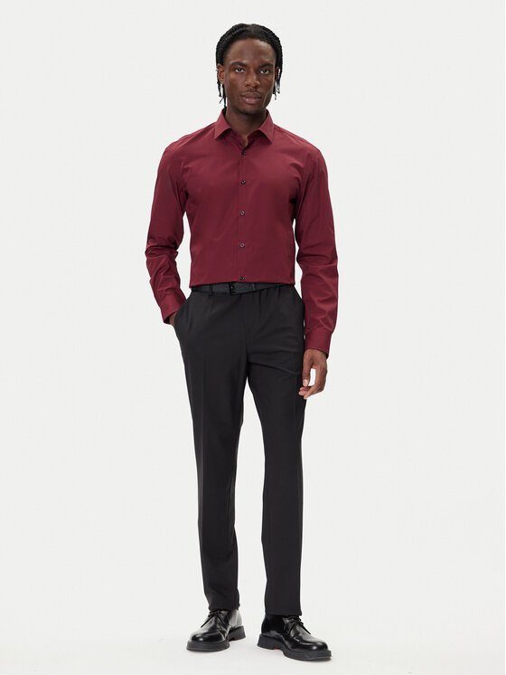 HUGO HUGO Koszula Kenno 50289499 Bordowy Slim Fit