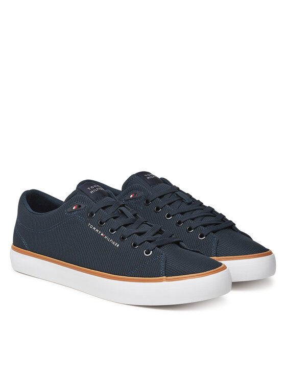 Tommy Hilfiger Tommy Hilfiger Snīkeri Th Hi Vulc Core Low Ii Mesh FM0FM05513 Tumši zils