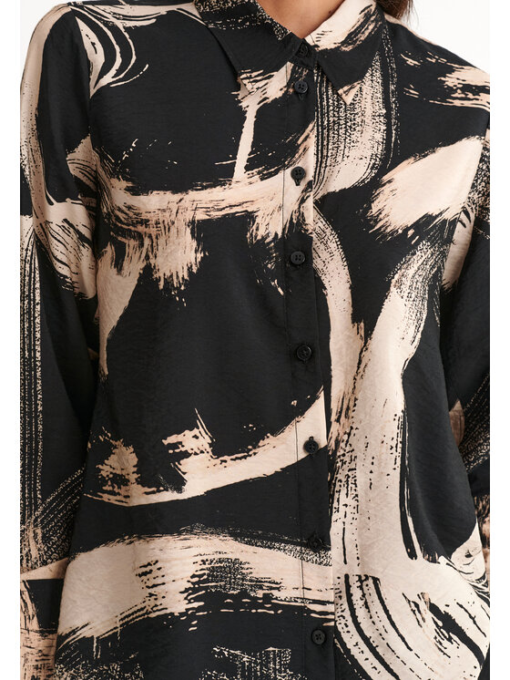 TATUUM TATUUM Koszula SEKI Czarny Loose Fit