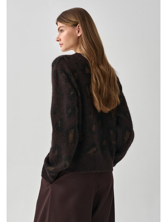 TATUUM TATUUM Sweter LEOPARD Kolorowy Classic Fit