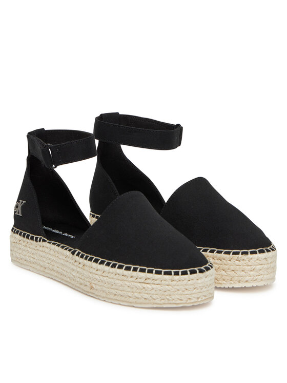 Calvin Klein Jeans Calvin Klein Jeans Espadrilles Flatform Espadrille Sling Mg YW0YW01735 Fekete