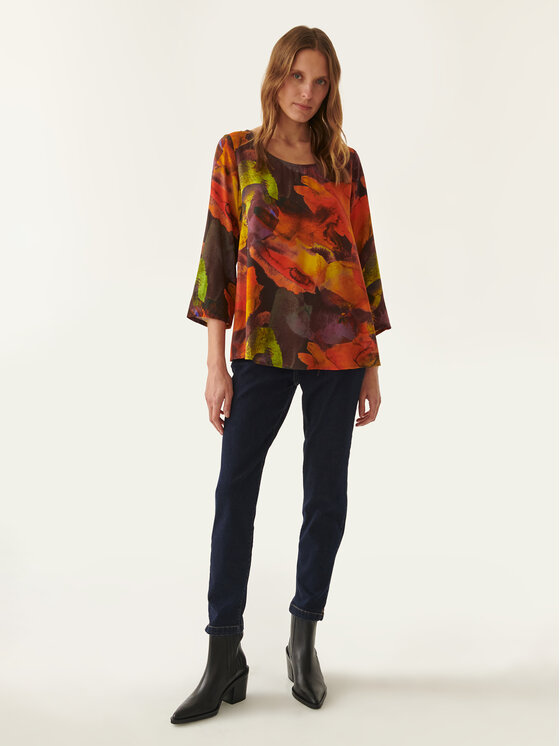 Blusa Afinamia T2217.044 Multicolore Relaxed Fit