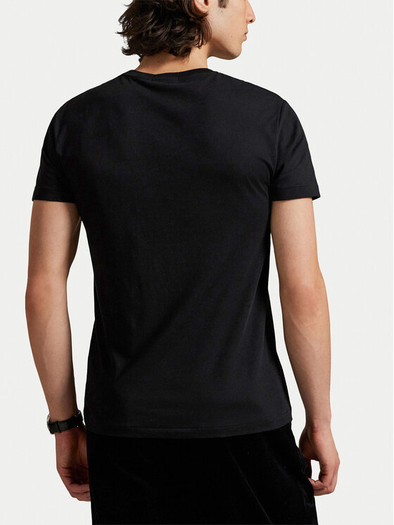 Polo Ralph Lauren Polo Ralph Lauren T-shirt 710P00094001 Crna Custom Slim Fit