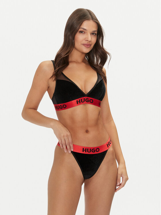 HUGO Hugo Trikotni nedrček Velvet 50527137 Črna