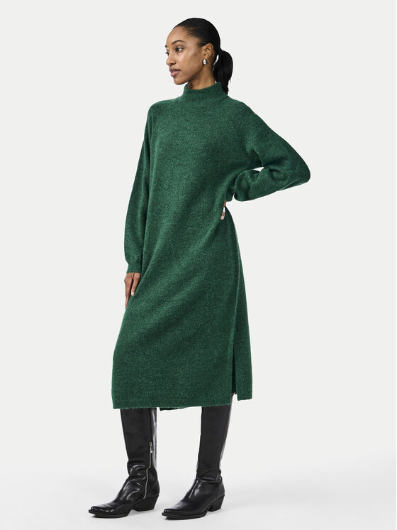 YAS YAS Pletena obleka 26030704 Zelena Loose Fit