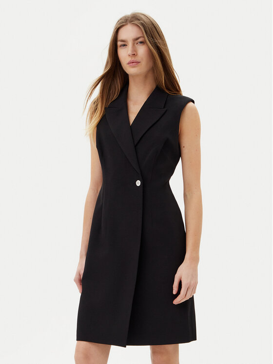 DKNY DKNY Koktejlové šaty DD5U1H66 Černá Slim Fit