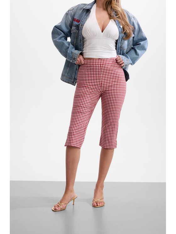 Guess Guess Kalhoty z materiálu 182701 Červená Slim Fit