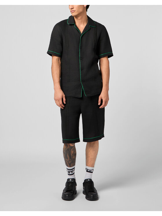 PHILIPP PLEIN PHILIPP PLEIN Szorty materiałowe 30492 Czarny Regular Fit
