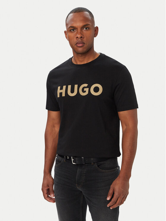 HUGO HUGO Тишърт Dulivio_U263 50564790 Черен Regular Fit