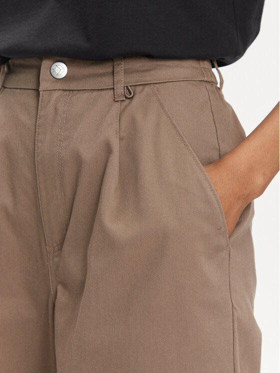 Converse Converse Medžiaginės kelnės 10026054-A02 Smėlio Wide Leg