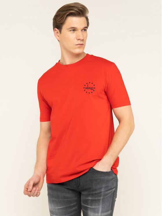 Hugo Hugo T-Shirt Dauber 50421646 Czerwony Regular Fit