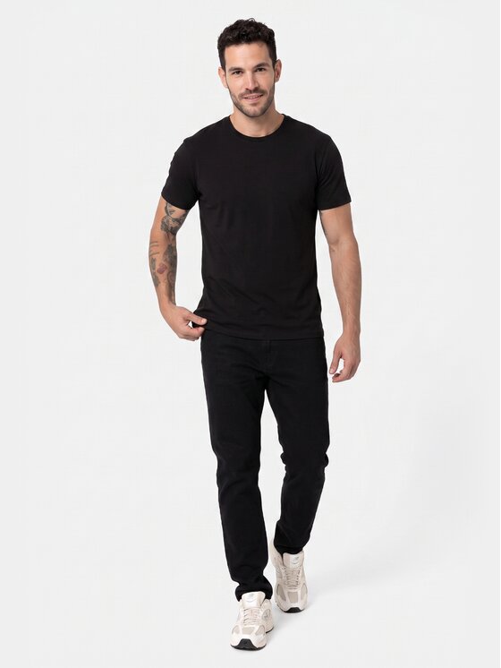 BASICLO BASICLO T-Shirt W-2325-99 Czarny Regular Fit