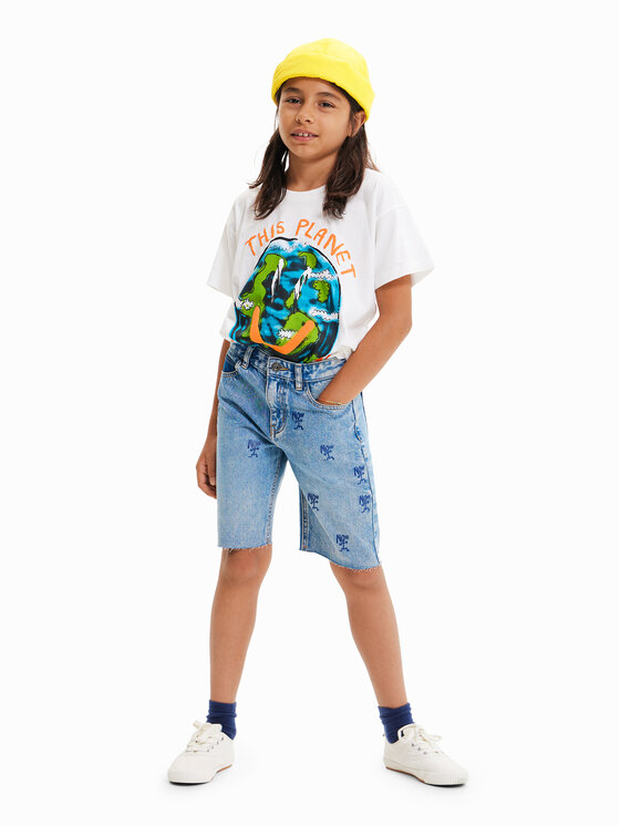 Desigual Desigual Džínsové šortky 23SBDD01 Modrá Regular Fit