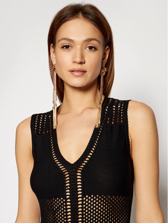 PINKO Pinko Лятна рокля Capitano PE 21 BLK01 1G15QE Y6SZ Черен Regular Fit