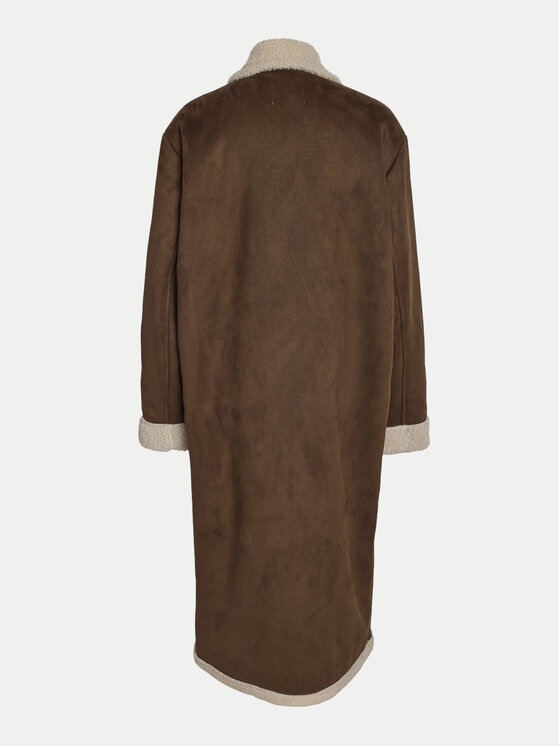 Noisy May Noisy May Cappotto in shearling Dila 27031455 Marrone Regular Fit