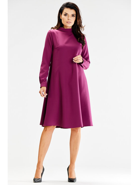 Awama Awama Každodenní šaty A599 Fialová Basic Fit