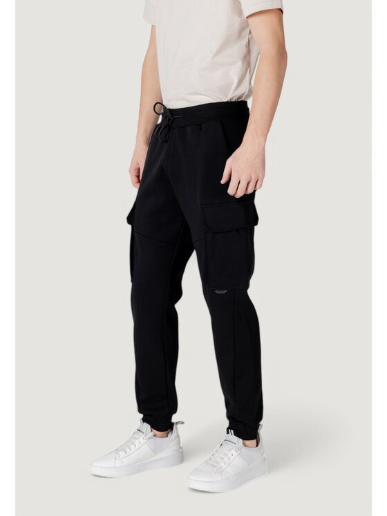 Antony Morato Antony Morato Παντελόνι φόρμας REGULAR FIT WITH LOGOED RUBBER FLAG Μαύρο Regular Fit