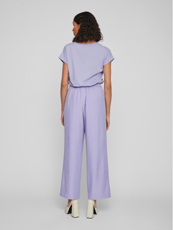 Vila Vila Stoffhose Sarly 14082647 Violett Regular Fit