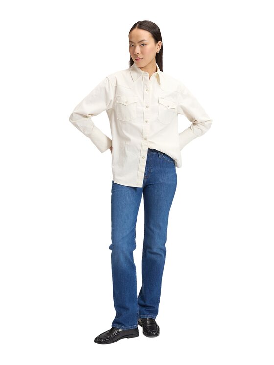 Lee Lee Jeansy 112387555 Niebieski Straight Leg