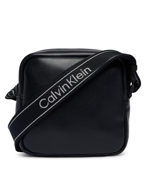 Calvin Klein Calvin Klein Crossover torbica Bold Logo Webbing Square Crossbo LV04D3445G Crna
