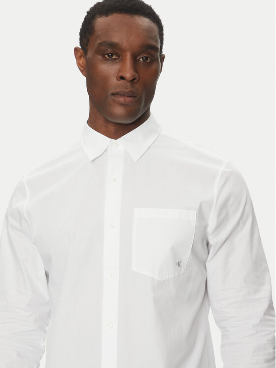 Calvin Klein Jeans Calvin Klein Jeans Srajca LV040QM160 Bela Regular Fit