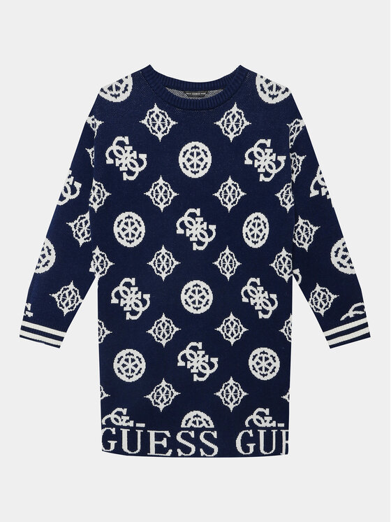Guess Úpletové šaty J3BK04 Z3AH0 Tmavomodrá Regular Fit