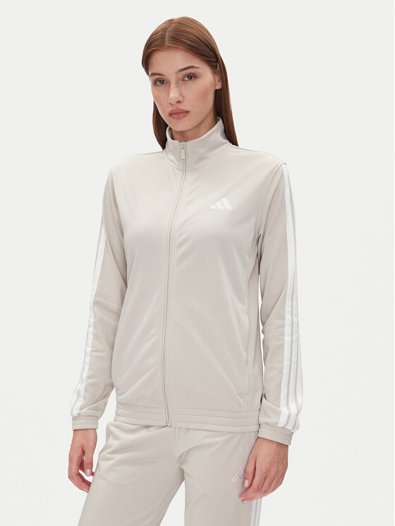Női Pulóver adidas, Méret: XL, Bézs, Tricot 3-Stripes JD4521