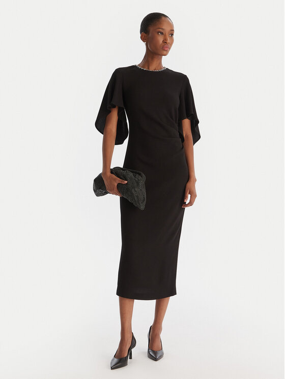 PINKO PINKO Rochie cocktail Scopone Abito 105583 A2Q2 Negru Regular Fit