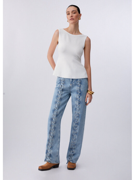 Liu Jo Liu Jo Maglione WA6468MS55N10701 Bianco Regular Fit
