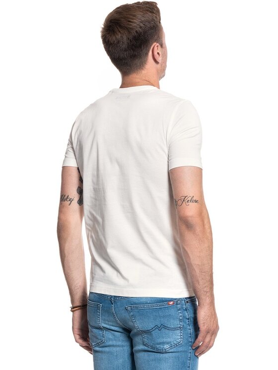 Mustang Mustang T-shirt ALEX C PRINT Beige Regular Fit