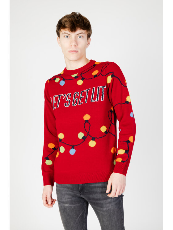 Only & Sons Only & Sons Maglione ONSXMAS REG 12 LETS GET CREW KNIT Rosso Sweat Fit