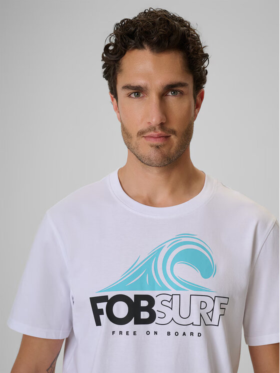 4F 4F T-Shirt FOB SUMMER Biały Regular Fit