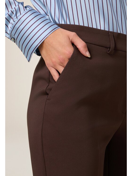 Oltre Oltre Spodnie materiałowe P058R008984N032 Brązowy Regular Fit
