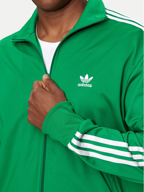 adidas Felpa adicolor Classics Firebird IU0762 Verde Loose Fit Modivo
