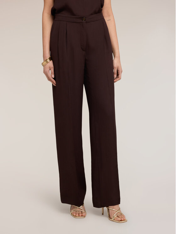 Motivi Motivi Pantaloni di tessuto P00DQ004561N032 Marrone Over Fit