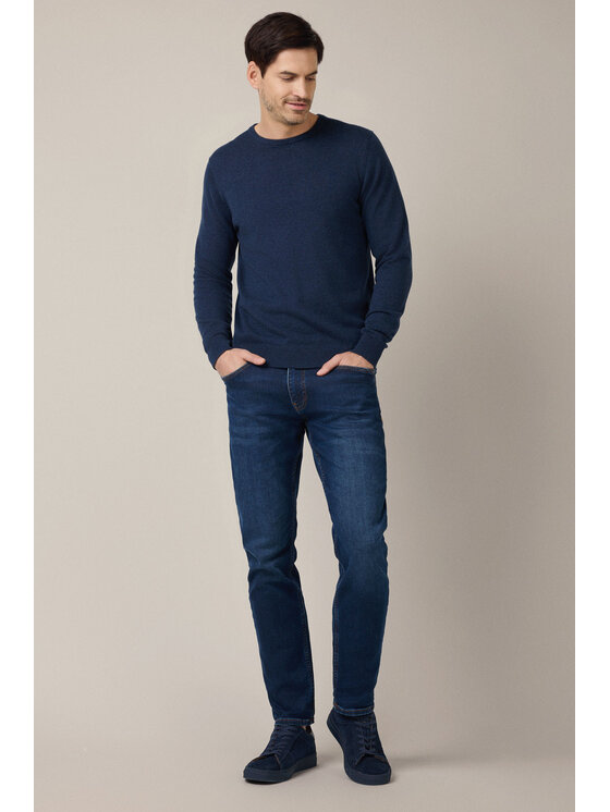 Lancerto Lancerto Spodnie materiałowe Arturo SP113225000008 Granatowy Regular Fit