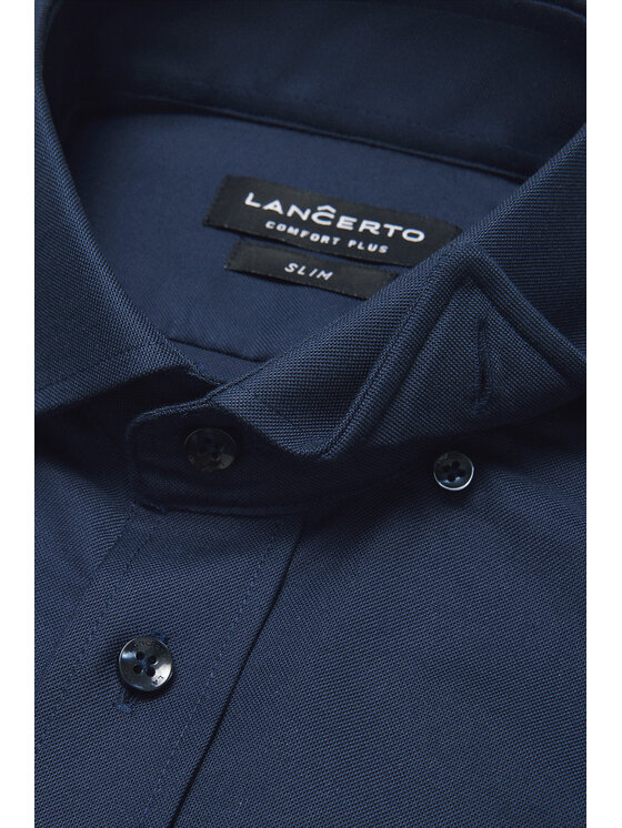 Lancerto Lancerto Koszula Malin KO073224000028 Granatowy Slim Fit
