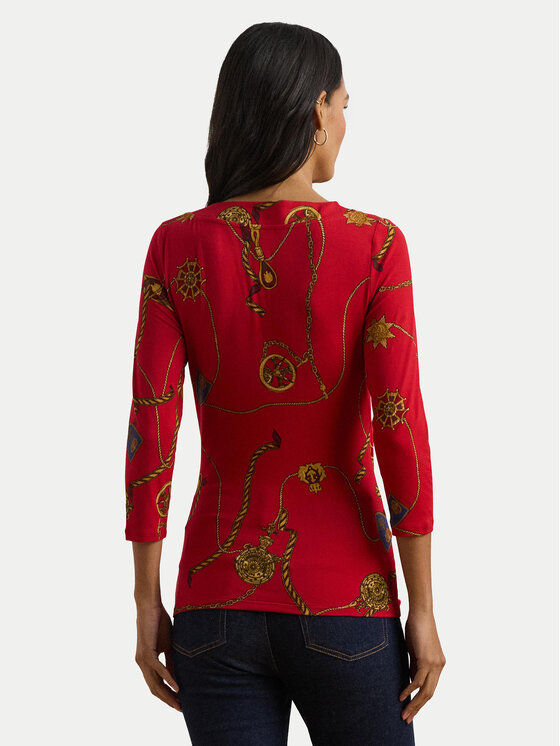 LAUREN RALPH LAUREN LAUREN RALPH LAUREN Blúz 200957611001 Piros Slim Fit