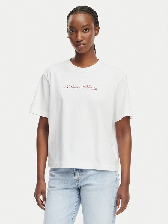 Calvin Klein Jeans Calvin Klein Jeans Majica LV047F820G Bela Regular Fit