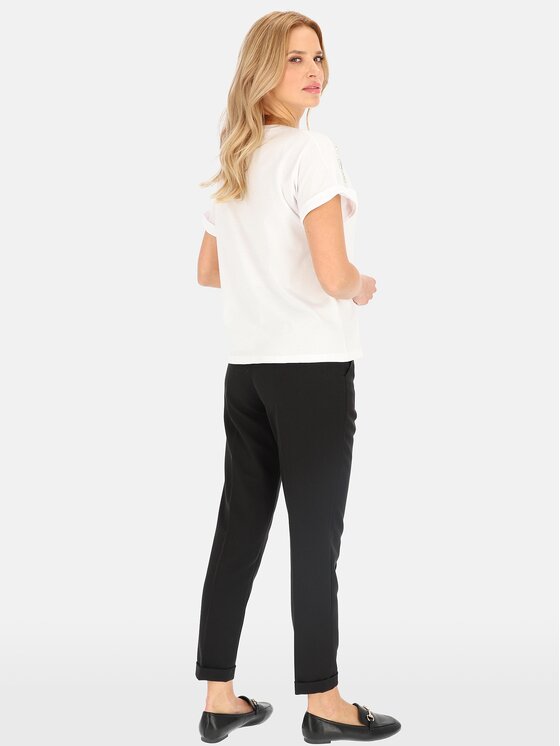Perso Perso T-Shirt TCE240011F Biały Regular Fit