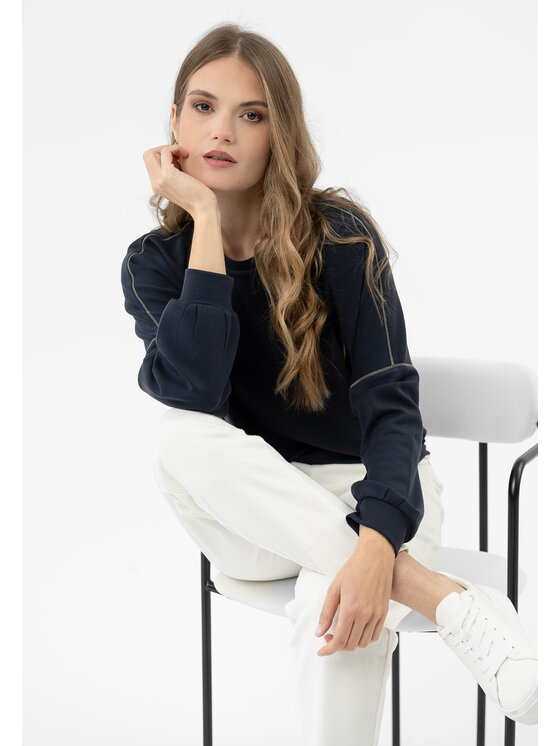 Volcano Volcano Bluza B-KIM Granatowy Regular Fit