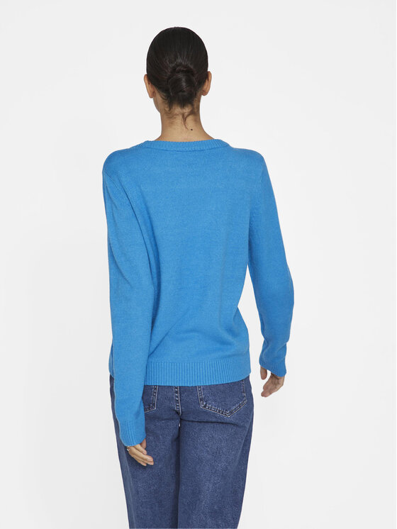 Vila Vila Pulover Ril 14054177 Albastru Regular Fit