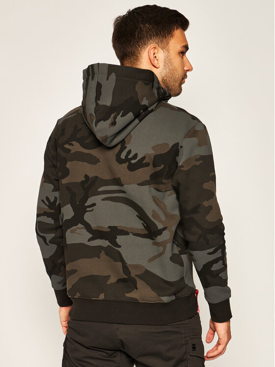 Alpha Industries Alpha Industries Džemperis ar kapuci Basic 178312C Zaļš Regular Fit