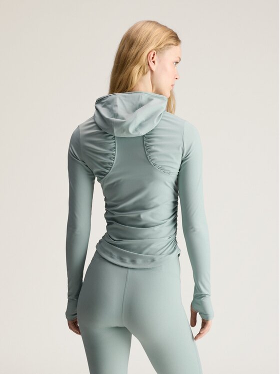 adidas by Stella McCartney adidas by Stella McCartney Koszulka techniczna by Stella McCartney Studio Ruched Zielony Slim Fit