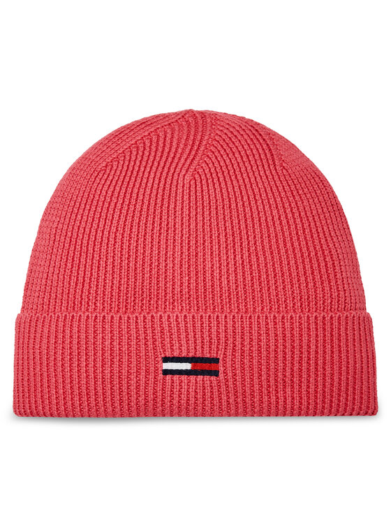 Căciulă Tommy Jeans Tjw Elongated Flag Beanie AW0AW16102 Roz