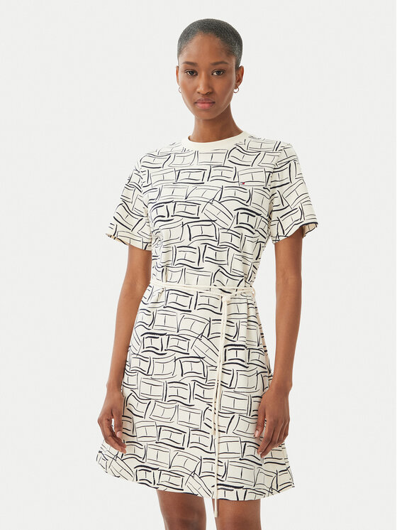 Tommy Hilfiger Rochie de zi WW0WW49772 Bej deschis Regular Fit
