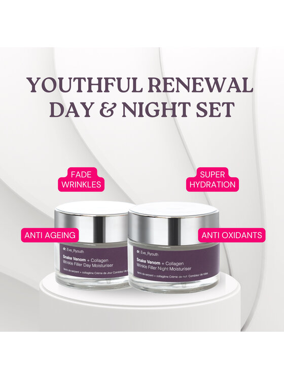 dr. Eve Ryouth dr. Eve Ryouth Jad Węża + Kolagen krem ​​na dzień 50ml + krem ​​na noc 50ml Krem na dzień i na noc